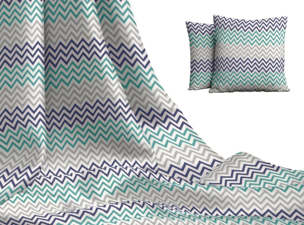 Stoff Meterware Banjar in Türkis-Grau-Blau | Kollektion Bali IN&OUT Stoff Meterware Banjar in Türkis-Grau-Blau | Kollektion Bali IN&OUT